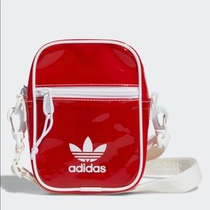 Adidas Red tinted Crossbody streetwear bag clear